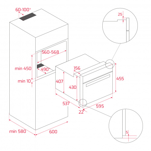 Компактный духовой шкаф TEKA HLC 8400 NIGHT RIVER BLACK