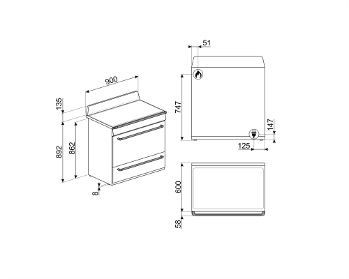 Варочный центр SMEG TR90BL9