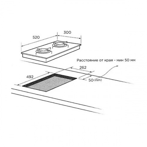 Газовая варочная панель MIDEA MG3260TGB