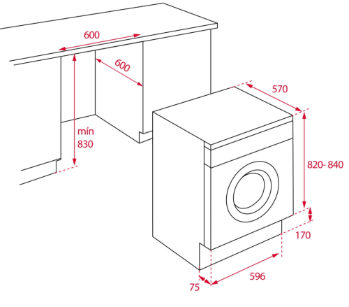 Встраиваемая стиральная машина TEKA LI5 1481 EUI EXP
