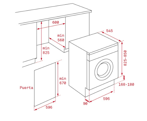 Встраиваемая стиральная машина с сушкой TEKA LSI5 1481