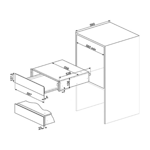 Встраиваемый подогреватель посуды SMEG CPR115S