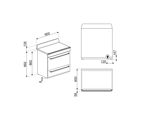 Варочный центр SMEG TR90IBL9